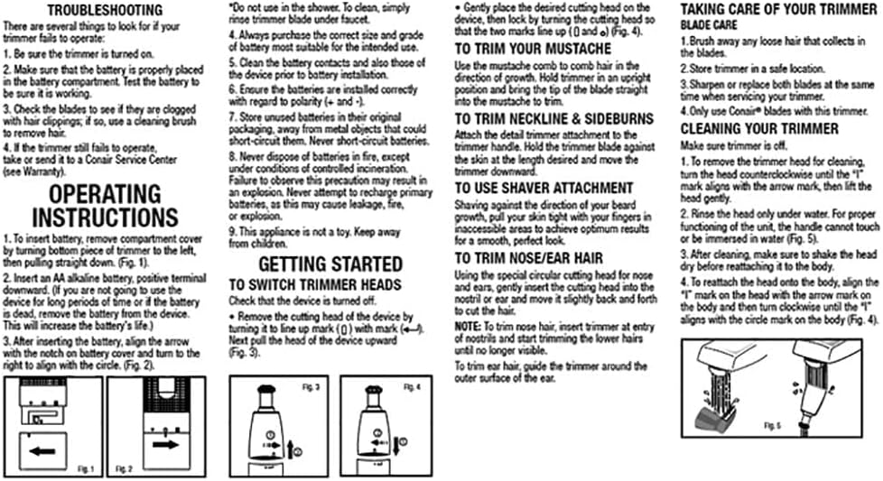 ConairMan ear and nose trimmer packaging