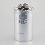 The HVAC Genius round capacitor top terminal view showing dual connections