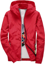 Generic mens lightweight waterproof windbreaker jacket front view