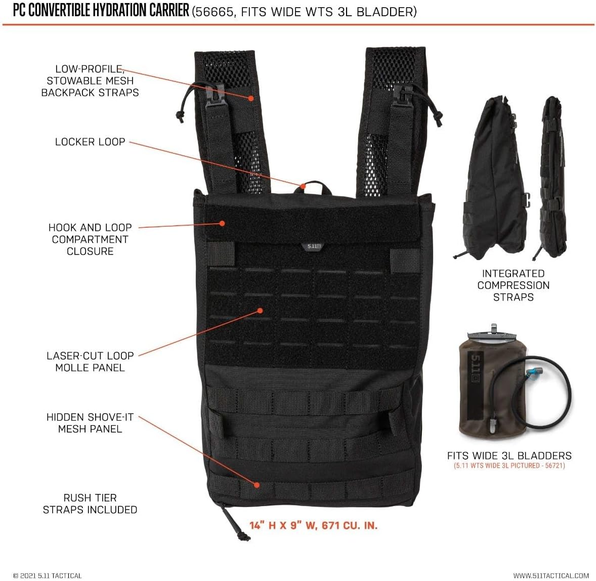 5.11 tactical water carrier mounted on plate carrier setup