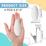 Cuttlefish bone mineral block with attached metal cage holder clip.
