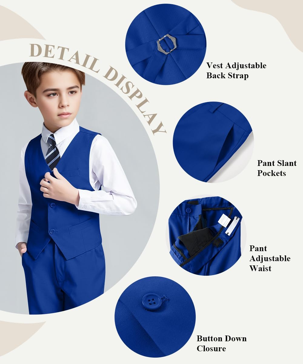 Visaccy kids tuxedo jacket and vest detail
