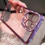 Casechics iPhone 15 sparkly case camera protection detail