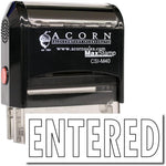 MaxStamp large self-inking entered accounting stamp front view office tool