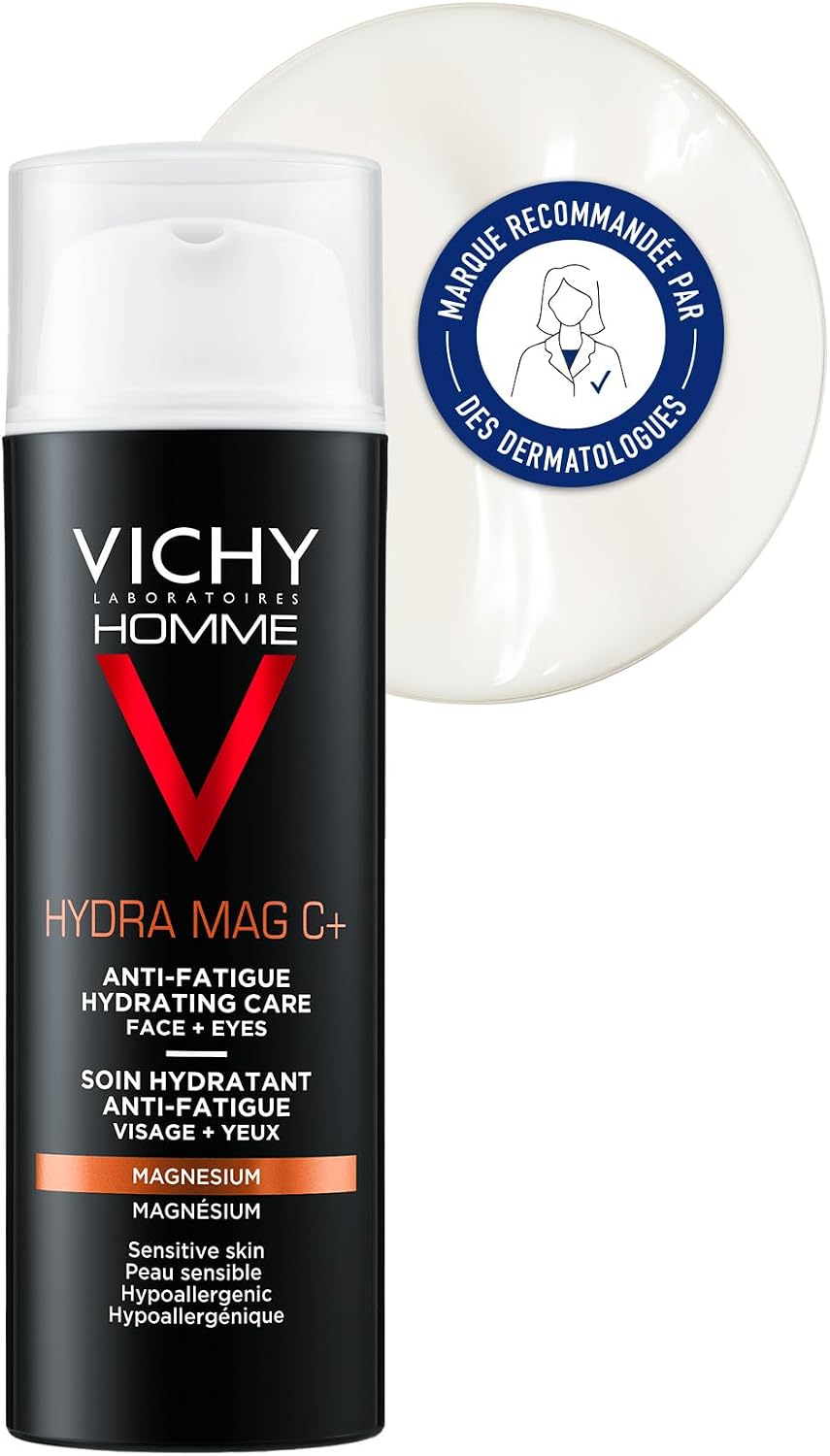 Vichy Homme Hydra Mag C Face Moisturizer front view bottle