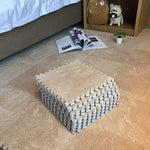 Jaderlu tile mats arranged in a living room setup