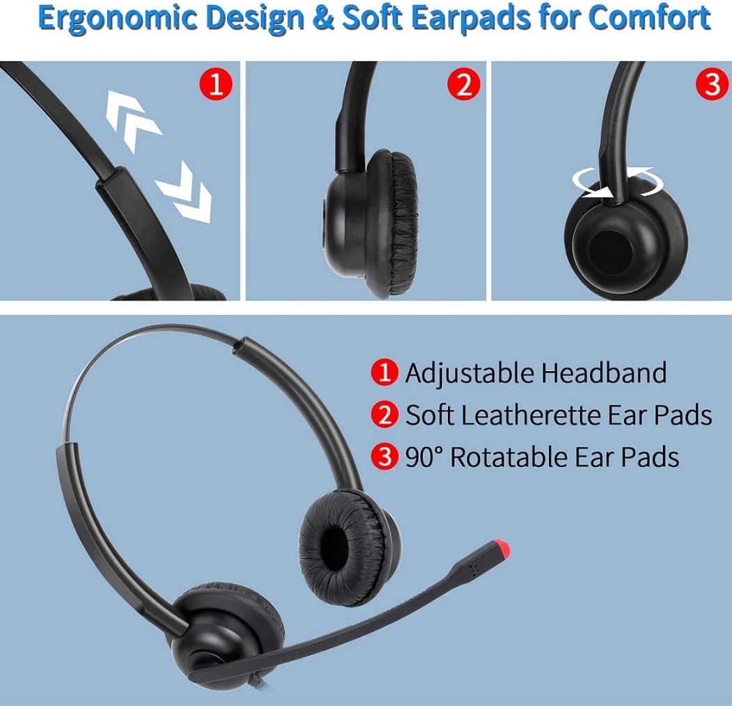 Daily Headset wired USB headset adjustable headband