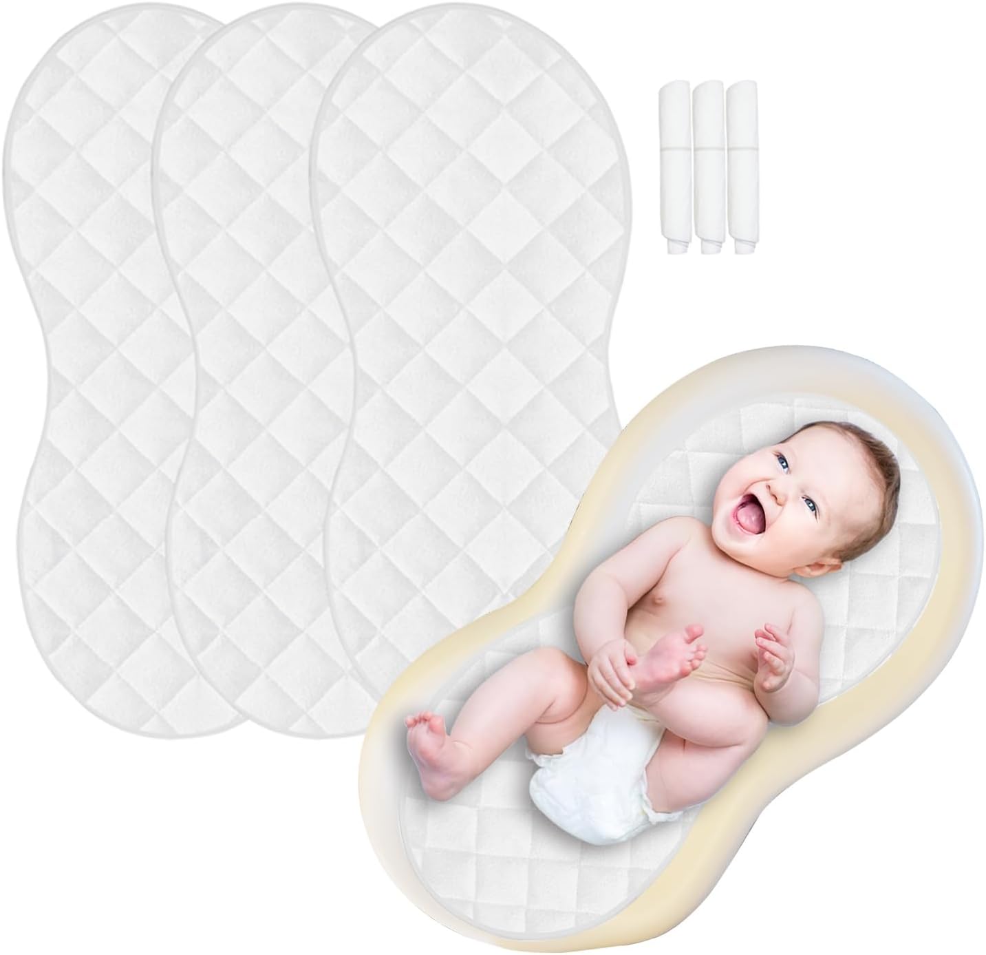Suntue peanut shape changing pad liner 3 pack set