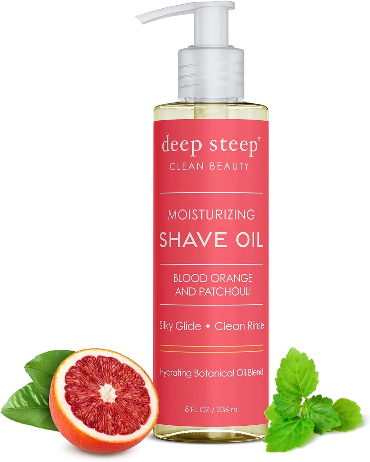 Deep Steep Blood Orange And Patchouli Moisturizing Shave Oil Front View