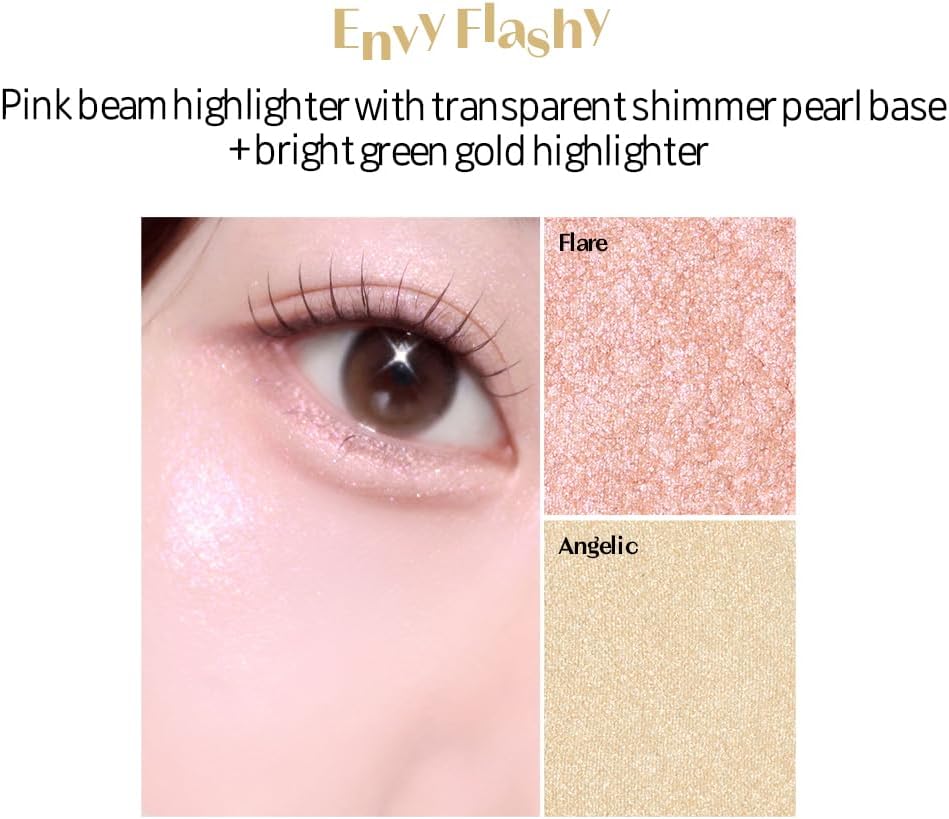 Korean makeup artist collaboration heart shaped blush powder close up