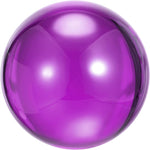Uxcell purple acrylic contact juggling ball front view with protective storage bag