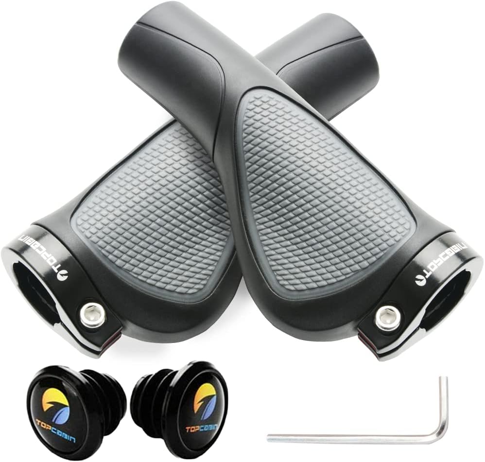 TOPCABIN Ergonomic Bike Grips - Widen Holding Rubber Grips with Aluminum LockGrips for Mountain & Road Bikes - Image 14