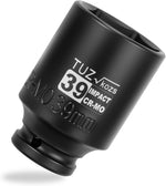 3/8 Inch Drive 12mm Deep Metric 6 Point CR-MO Impact Socket | Radius Corner Design,Square Chamfered Opening,Axle Nut Impact Grade Socket for Easy Removal - Image 15