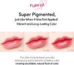 Long lasting water based K beauty lip stain for a semi glossy gradient look
