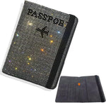 KUPAO Crystal Diamond passport holder front view