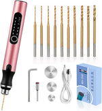 3-Speed Cordless Mini Drill Pen With 10 Small Drill Bits,Rechargeable Electric Hand Drill Pin Vise,Resin Drill Set For Jewelry Making, Resin, Plastic, Wood, Keychains DIY (BLUE) - Image 9