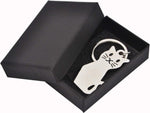 Elechobby Cat Keychain layout showing size dimensions and keyring ring attachment
