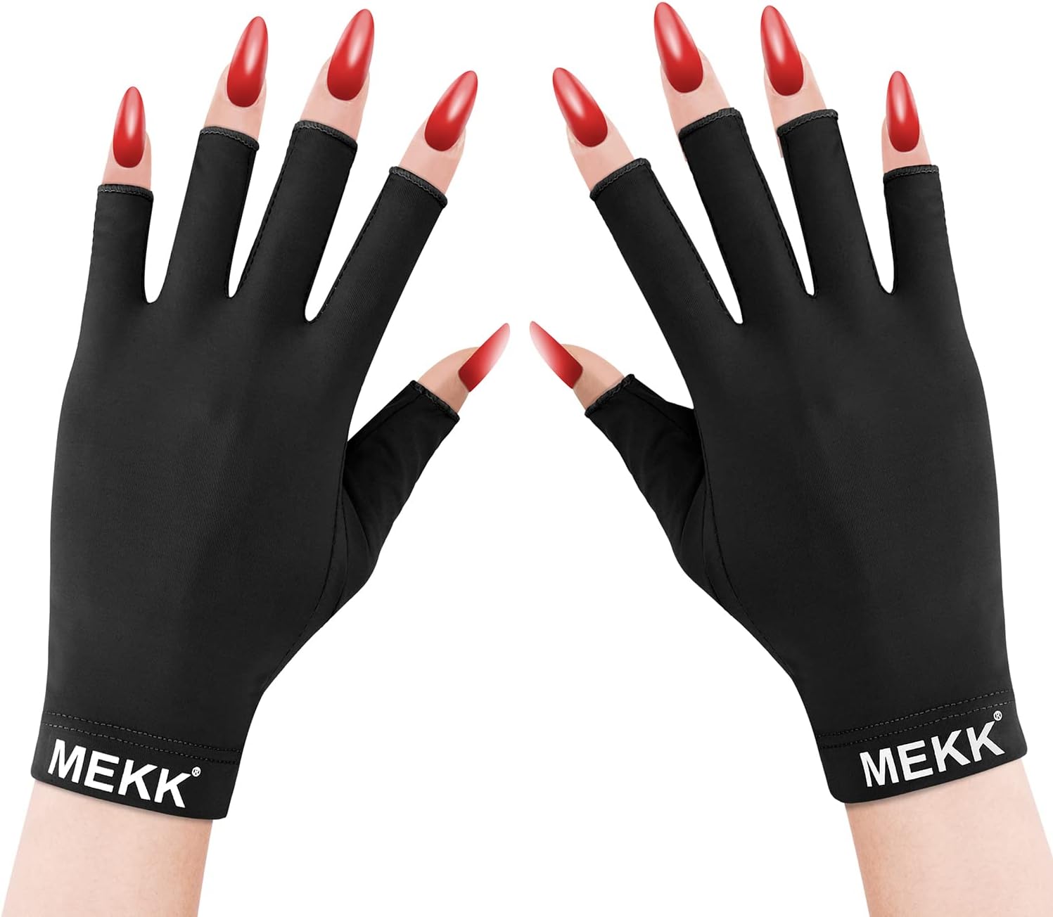 MEKK UV gloves for nails front view with black finish