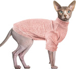 Idepet Sphynx Hairless Cats Sweater Shirt Kitten Soft Puppy Clothes Pullover Cute Cat Pajamas Jumpsuit Cotton Apparel Pet Winter Turtleneck for Cats and Teacup Chihuahua Small Dogs(Green,XS) - Image 15