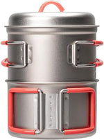 Evernew 400ml titanium cup and lid closeup