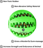 SunGrow interactive rubber chew toy showing treat dispenser grooves
