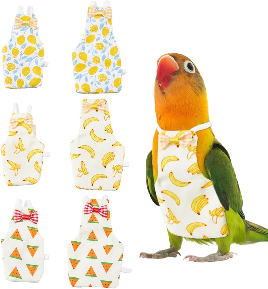 SUPERFINDINGS premium polyester bird diaper suit packaging view highlighting the complete six piece collection