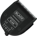 Pet grooming replacement blades showing steel teeth and alignment slots