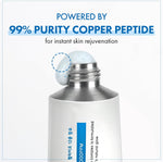 Tosowoong twelve peptide anti aging formula applied on mature skin for elasticity.