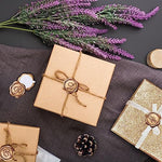 Collection of Yoption gold wax seal stickers for wedding invitations