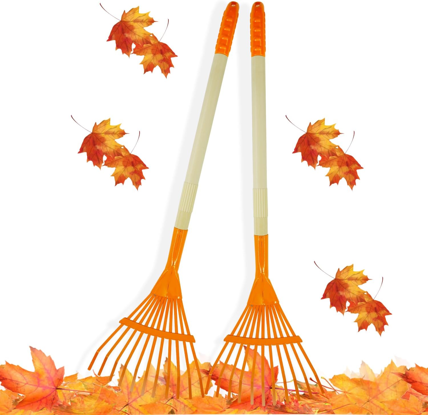 CHEERBANK kids lawn rakes pack of two front view for children garden play