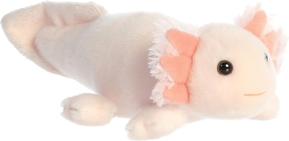 Aurora Mini Flopsie Axel Axolotl stuffed animal front view plush toy