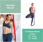 Sport2people rehabilitation strap demonstrating leg stretch