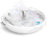 Munchkin microwave sterilizer open lid showing interior basket
