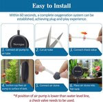 Novique silent air pump kit components and accessories