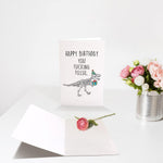 Chenive sarcastic birthday card open interior view