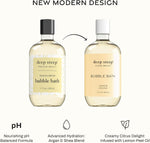 Deep Steep Lemon Cream bubble bath rich foaming texture in bathtub