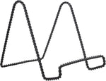 Side angle view showing the depth and lip of the wire stand