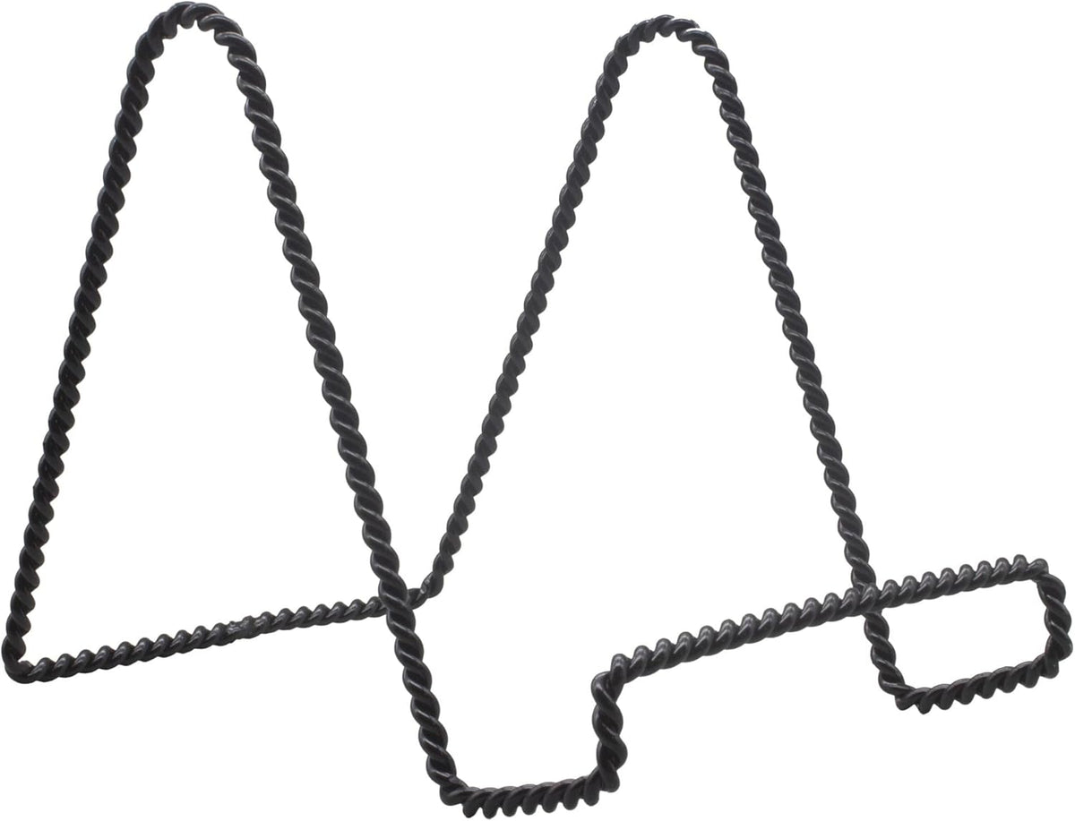 Side angle view showing the depth and lip of the wire stand