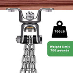 Dolibest 700 lb capacity punching bag mount installed on wooden beam