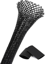 Braided cable management sleeve front view