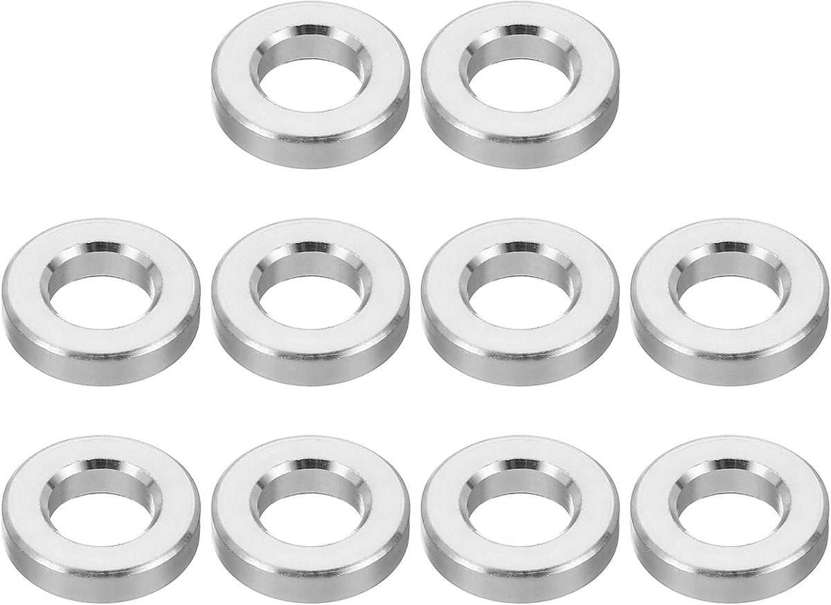 PATIKIL M8 Aluminum Spacers, 10Pcs Metal Spacer Aluminum Round 8.2mm ID x 12mm OD x 2mm L Thickness Aluminum Spacer Screw Standoff for 5/16" or M8 Screw Bolts - Image 13