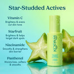 Kopari Star Bright Vitamin C Moisturizer lotion texture close up on skin