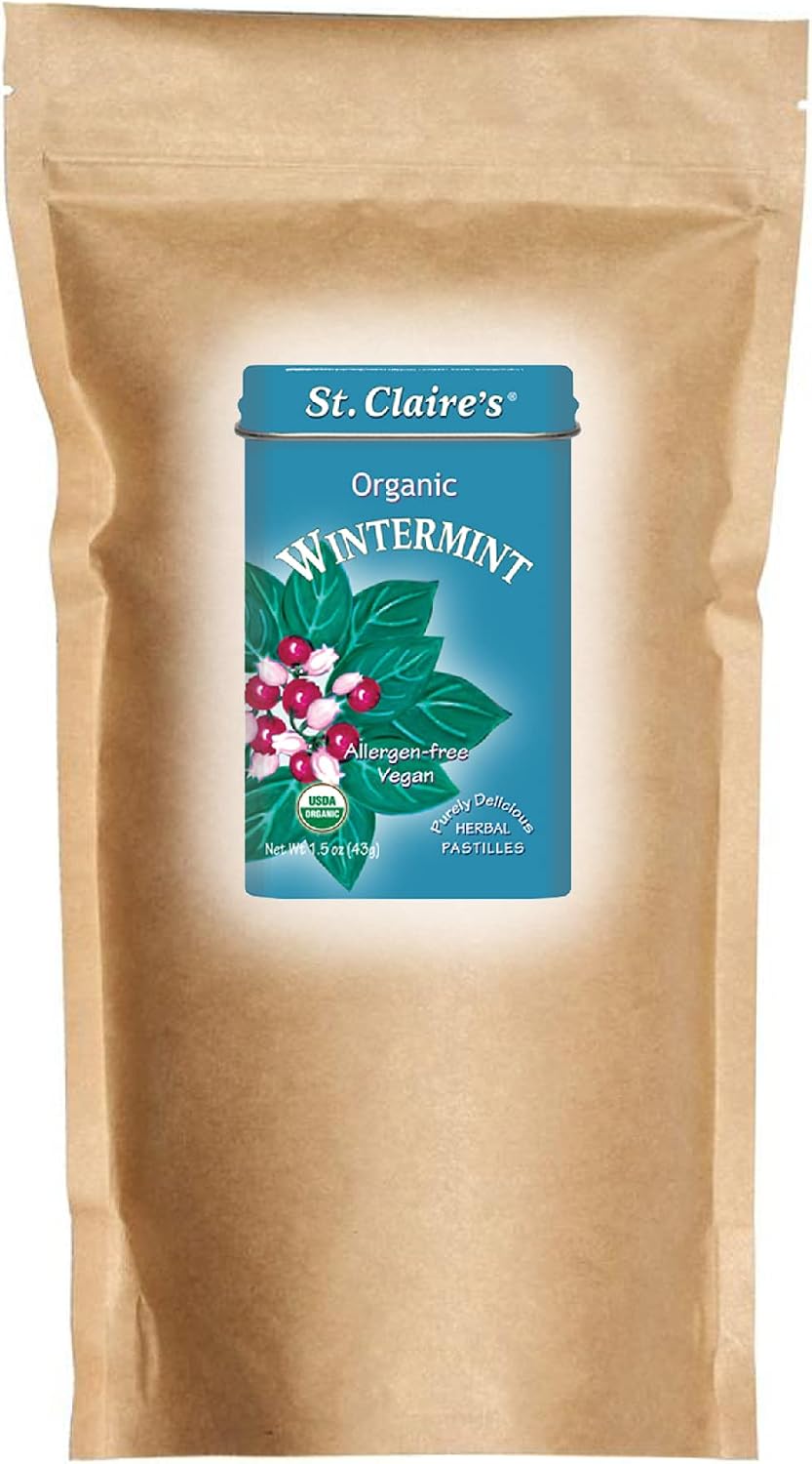 St. Claire's Organic Herbal Pastilles, (Ginger, 1.5 Ounce Tin, Bundle of 3) | Gluten-Free, Vegan, GMO-Free, Plant-based, Allergen-Free | Made in our Allergen-Free facility - Image 15