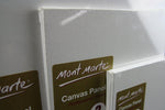 Mont Marte canvas board texture and acrylic titanium primed surface