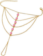 Suyi Finger Ring Bracelet Hand Harness Chain Bracelet Rhinestone Gifts for Women - Image 12