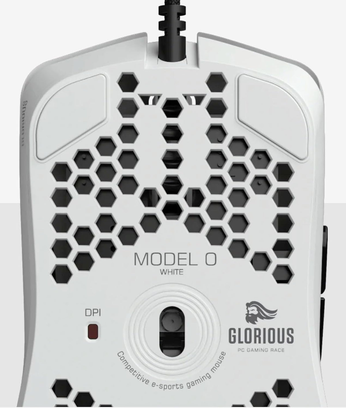Glorious Model O Wired Gaming Mouse 67g Superlight Honeycomb Design, RGB, Pixart 3360 Sensor, Omron Switches, Ambidextrous - Matte White - Image 9