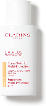 Clarins UV Plus sunscreen applied smoothly on skin surface