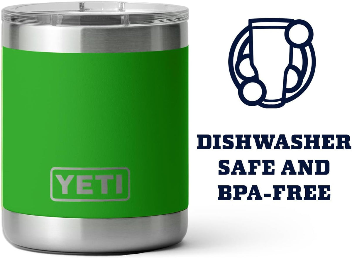 Yeti stainless steel lowball with magnetic MagSlider lid attached