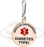 Insulin Inside Bag Tag 1.25" - with Quick Clip | Pre-Engraved Stainless Steel Dual-Sided | Bold Lettering - Image 10