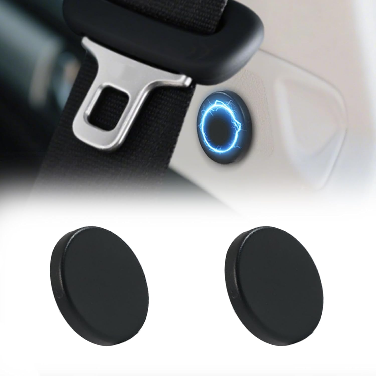 Krythonix magnetic seat belt holder front view